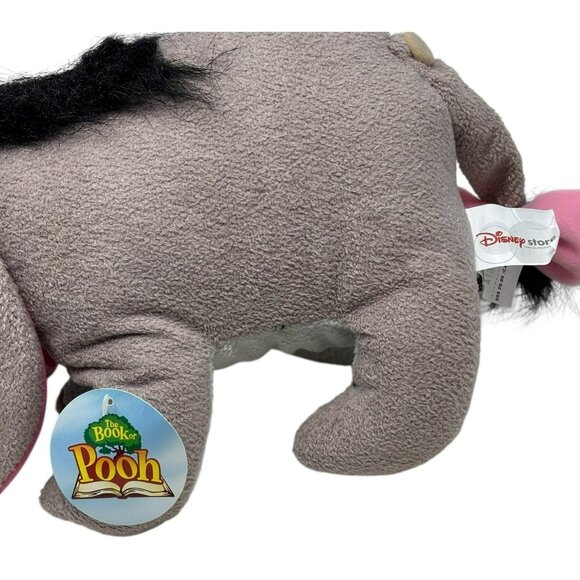 DISNEY STORE Eeyore Book of Pooh Gray Plush Donkey Pink Bow NWT - Picture 7 of 7